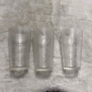 Coca Cola glass set of three